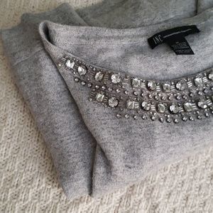 INC Intl Concepts beaded neckline sweater dress